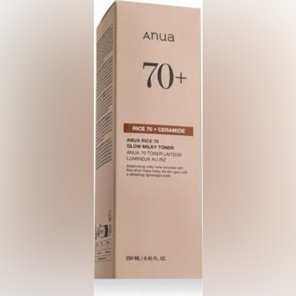 1️⃣ Anua Rice 70 Glow Milky Toner (250 mL / 8.45 fl oz)
